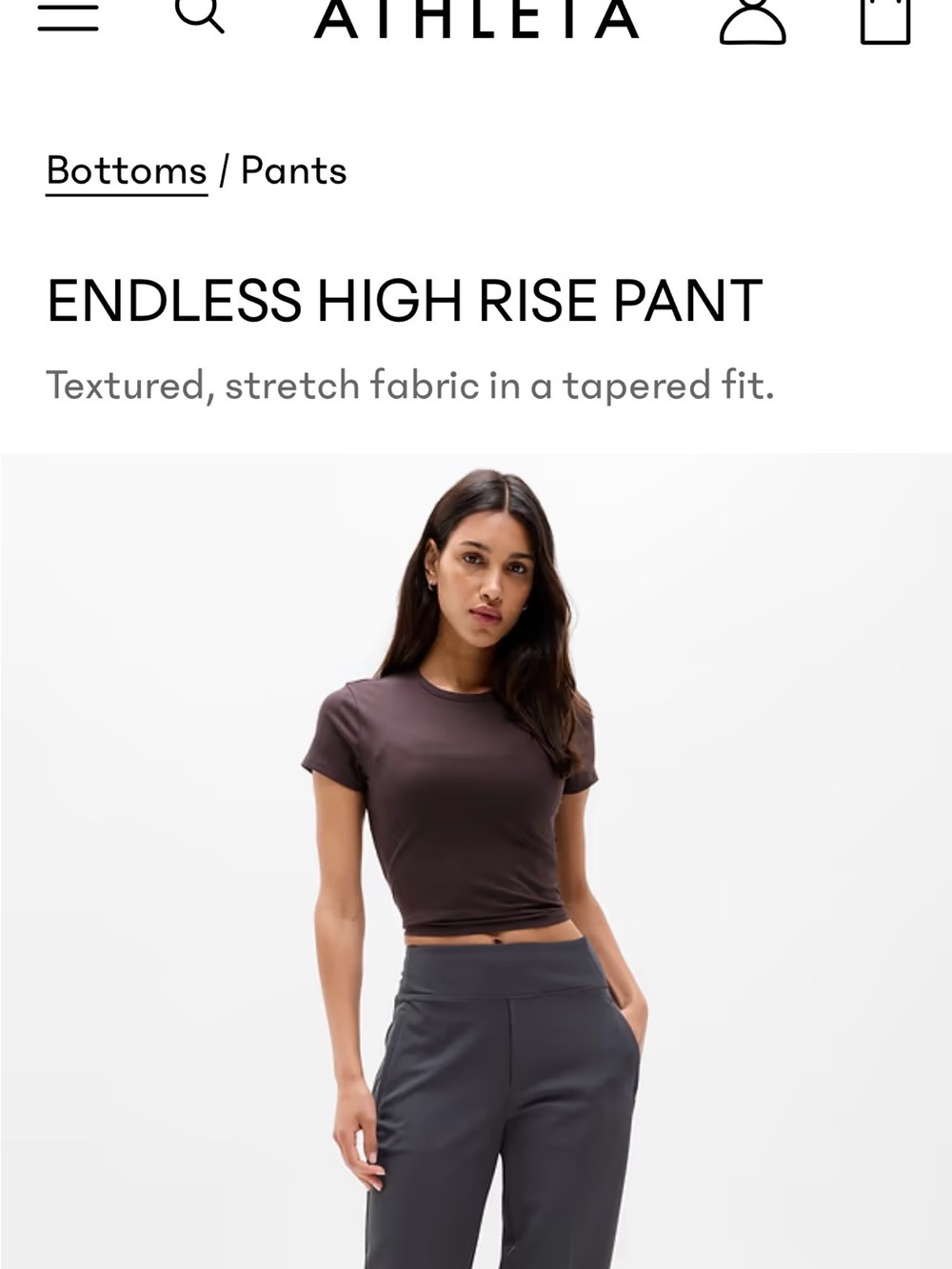 Athleta Endless High Rise Pant in Charcoal